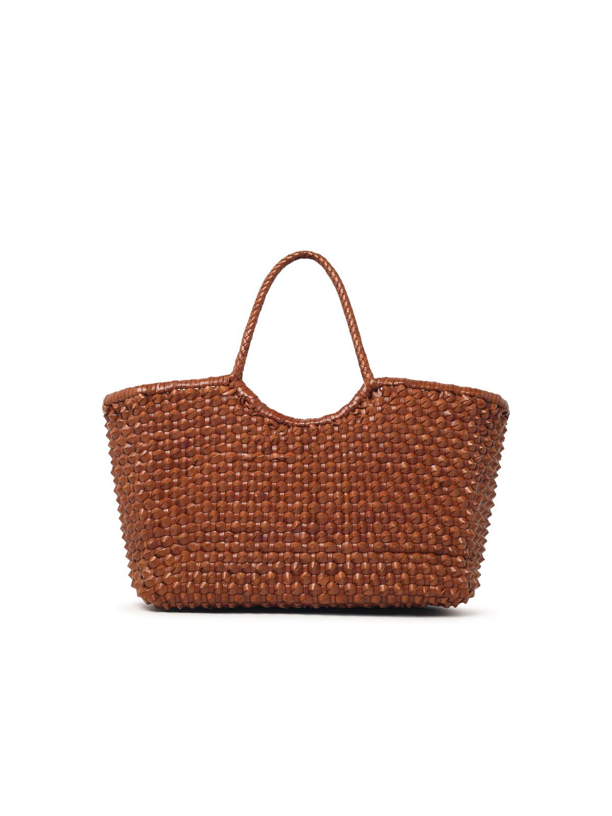 Dragon Diffusion 'Nantucket Cactus' 'Tan - Black Edges' Brown Leather Bag Women