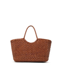 Dragon Diffusion 'Nantucket Cactus' 'Tan - Black Edges' Brown Leather Bag Women