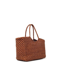 Dragon Diffusion 'Nantucket Cactus' 'Tan - Black Edges' Brown Leather Bag Women
