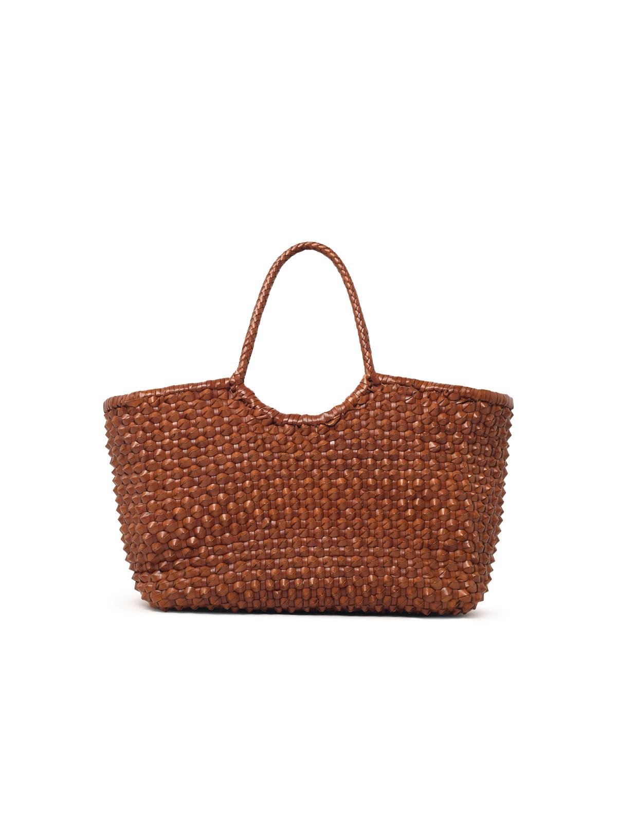 Dragon Diffusion 'Nantucket Cactus' 'Tan - Black Edges' Brown Leather Bag Women