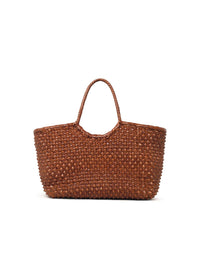 Dragon Diffusion 'Nantucket Cactus' 'Tan - Black Edges' Brown Leather Bag Women