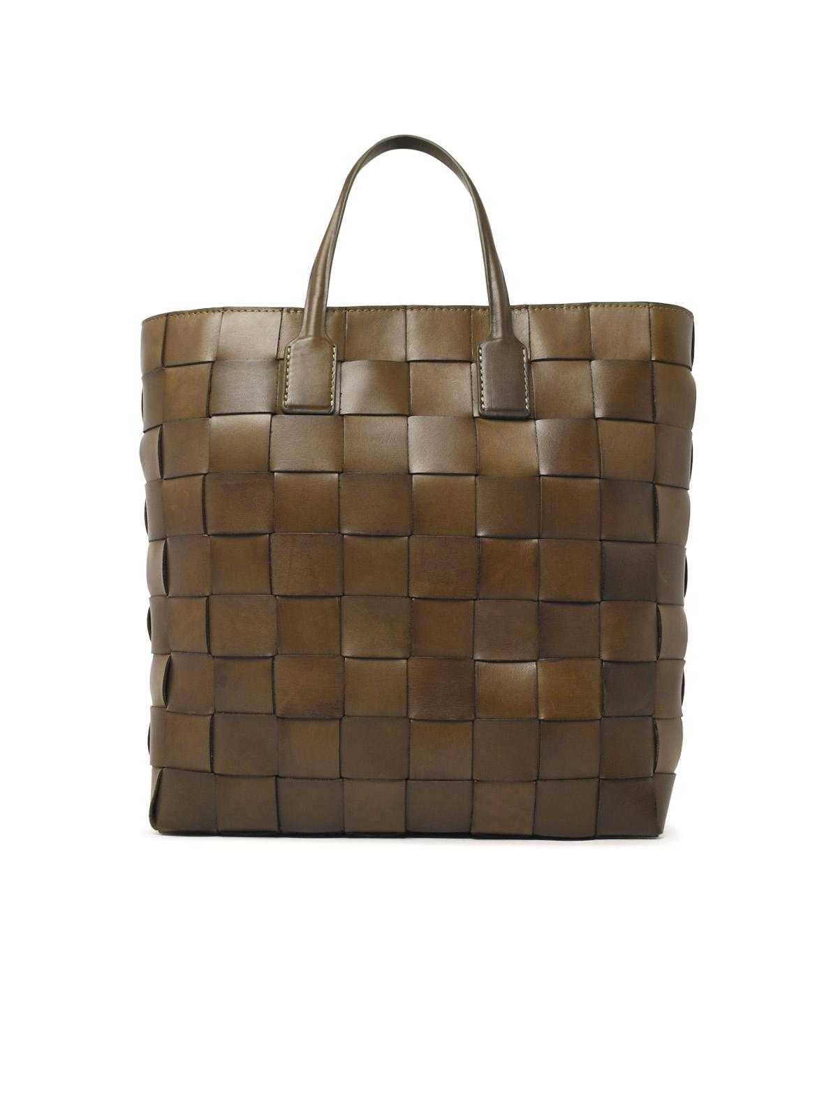 DRAGON DIFFUSION Dragon Diffusion 'Pino' Khaki Leather Bag Women