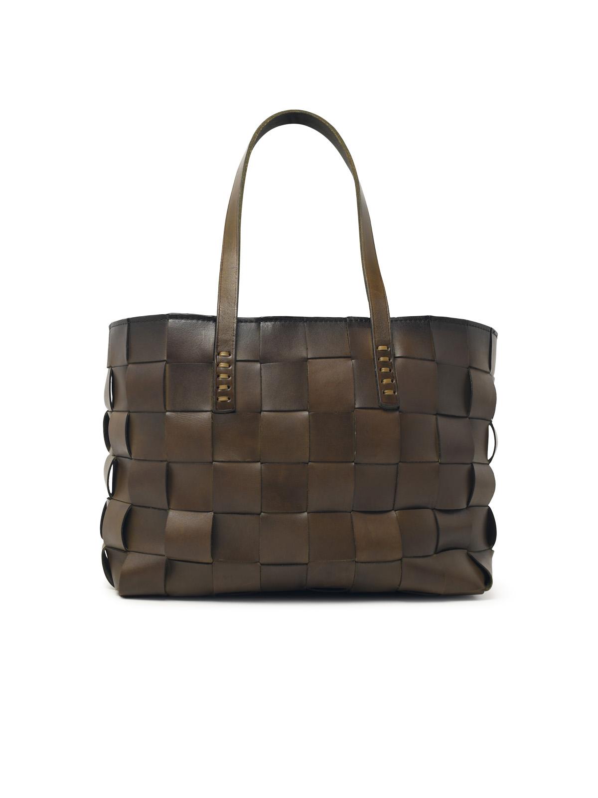 Dragon Diffusion 'Japan Tote' Khaki Leather Bag Women