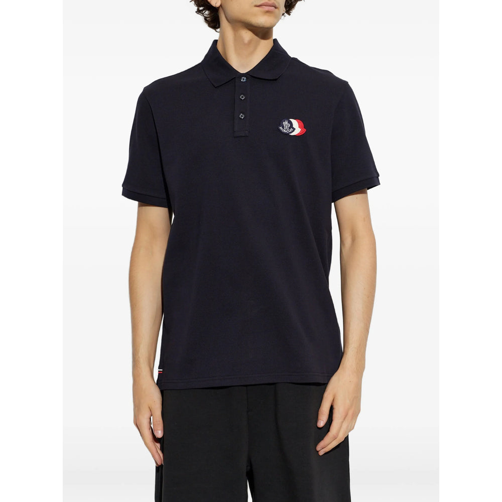 Moncler Blue Polo Shirts Men
