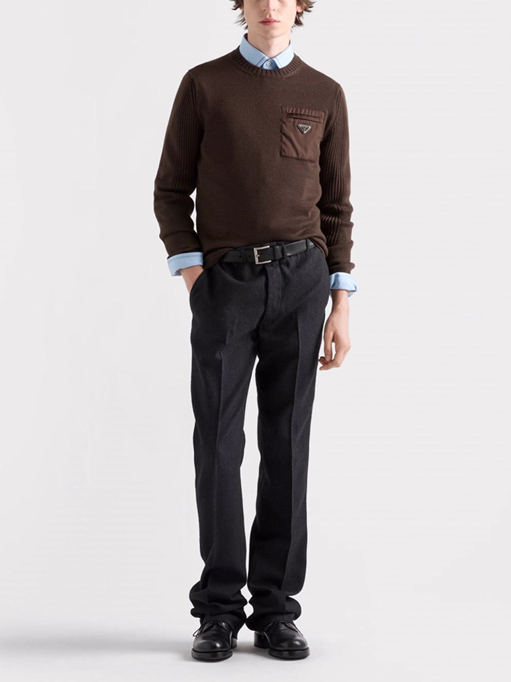 Prada Men Sweater With Re-Nylon Detail