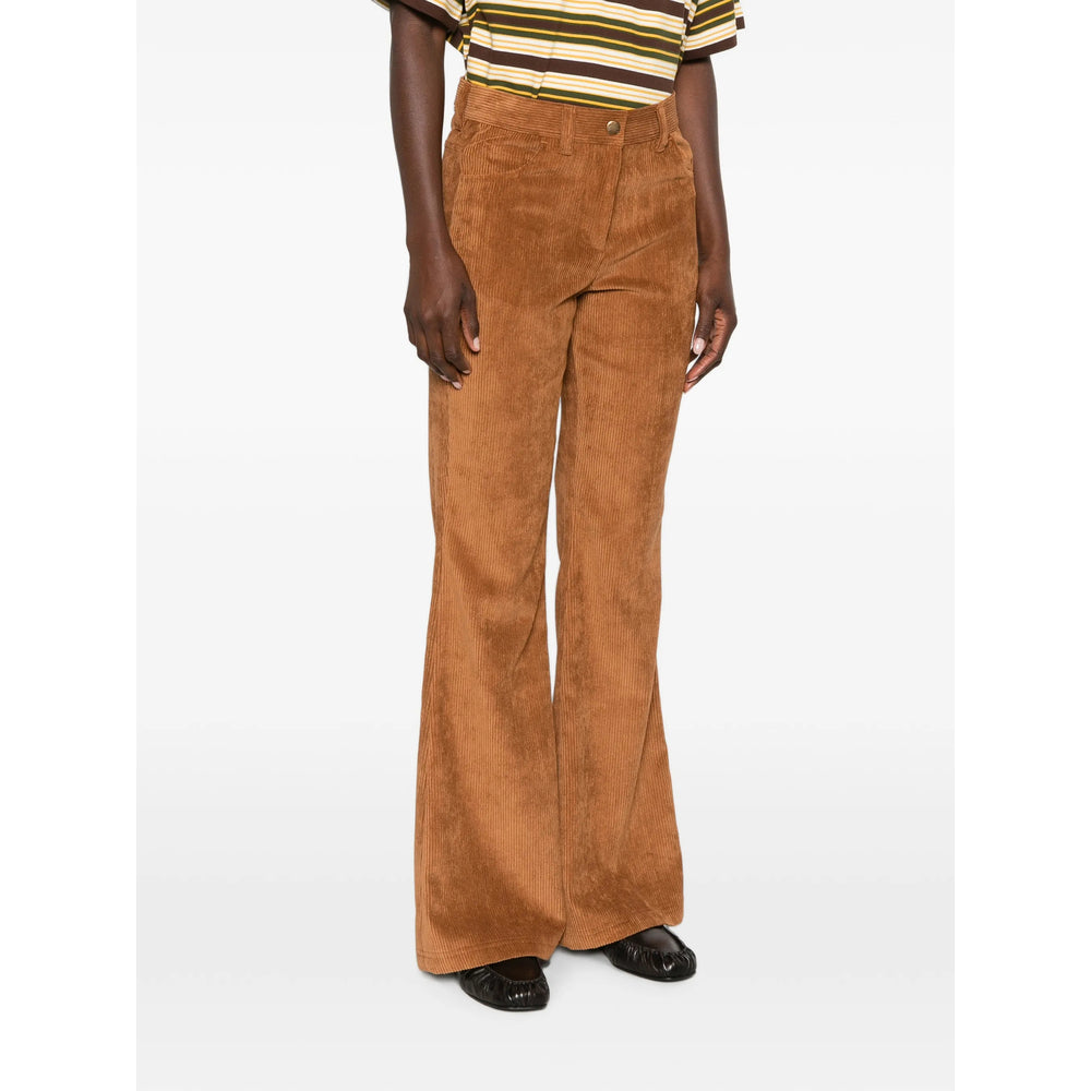 Moncler Brown Trousers - Flared Trousers Women