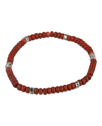 Ferragamo Mens Hawk Eye Beadstone Bracelet