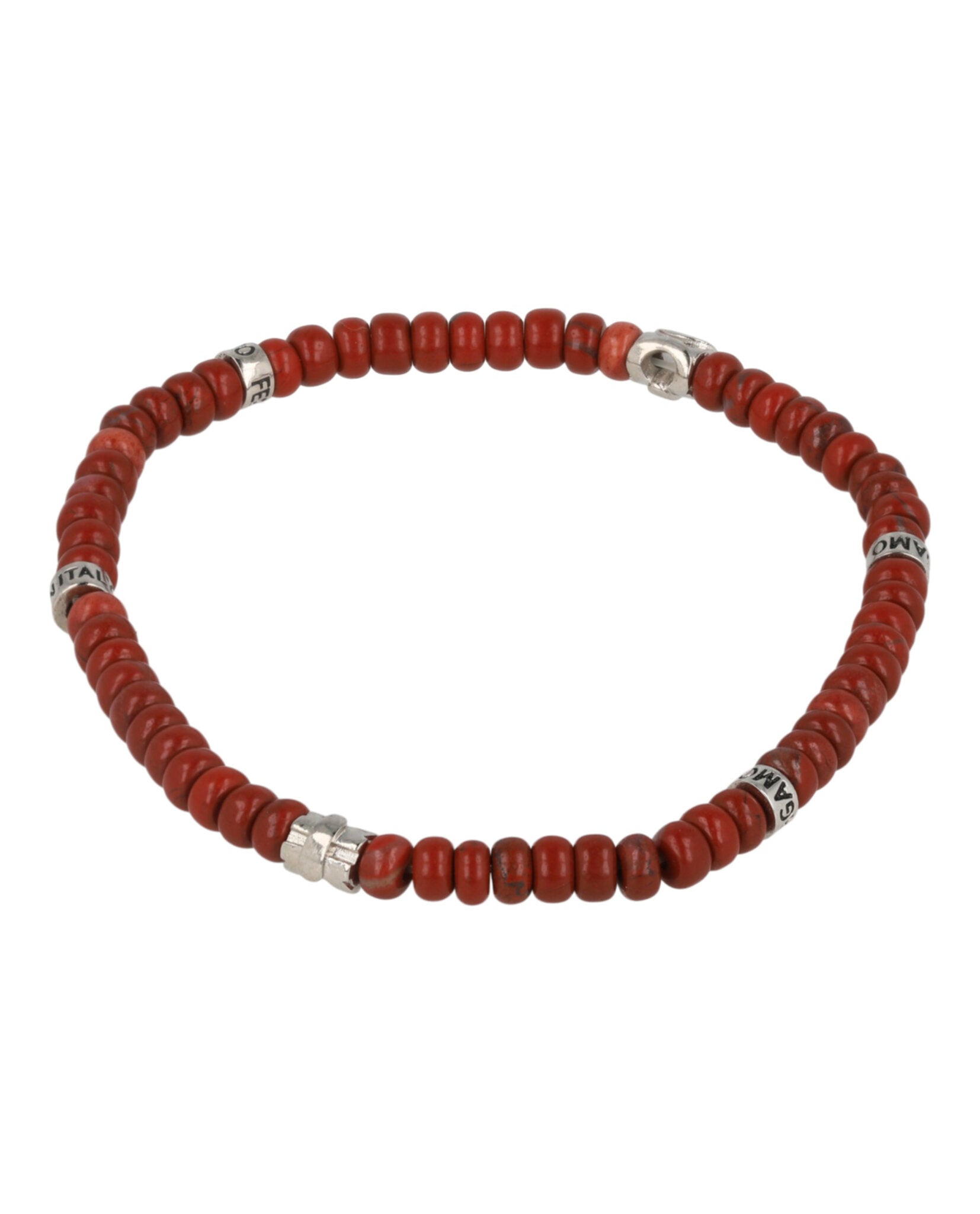 Ferragamo Mens Hawk Eye Beadstone Bracelet