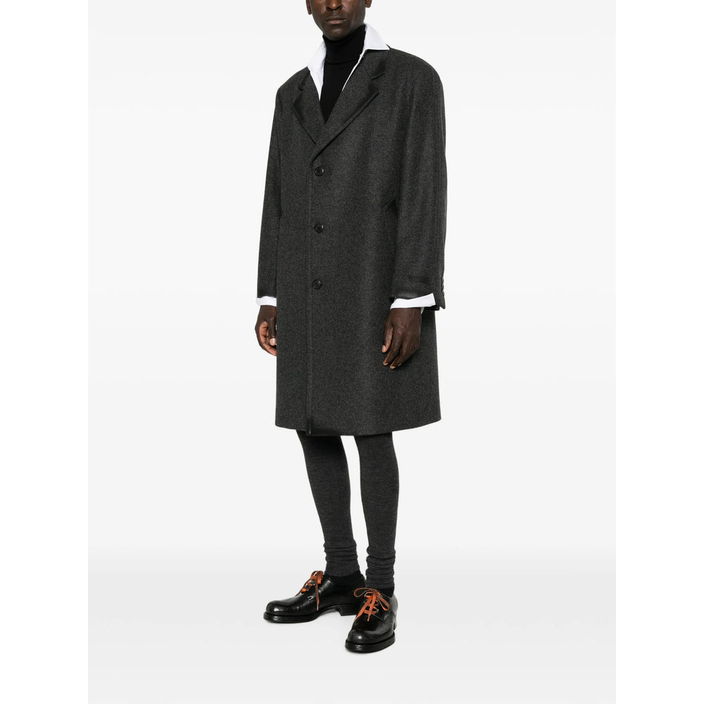 Prada Grey Coats - Single Breasted Coats Men