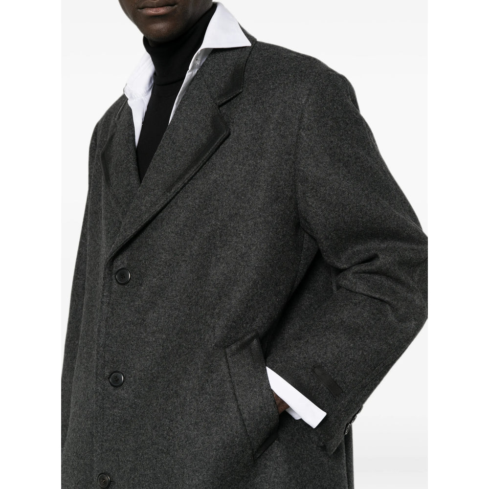 Prada Grey Coats - Single Breasted Coats Men