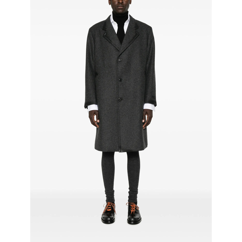 Prada Grey Coats - Single Breasted Coats Men