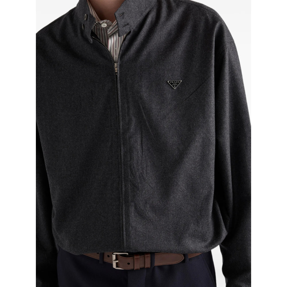 Prada Grey Jackets - Shirt Jackets Men