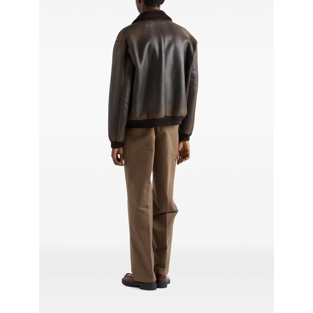 Prada Brown Jackets - Leather Jackets Men