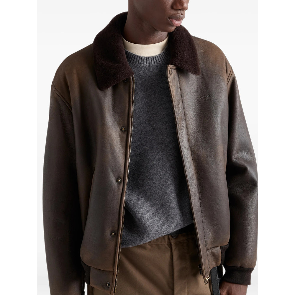 Prada Brown Jackets - Leather Jackets Men