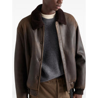 Prada Brown Jackets - Leather Jackets Men