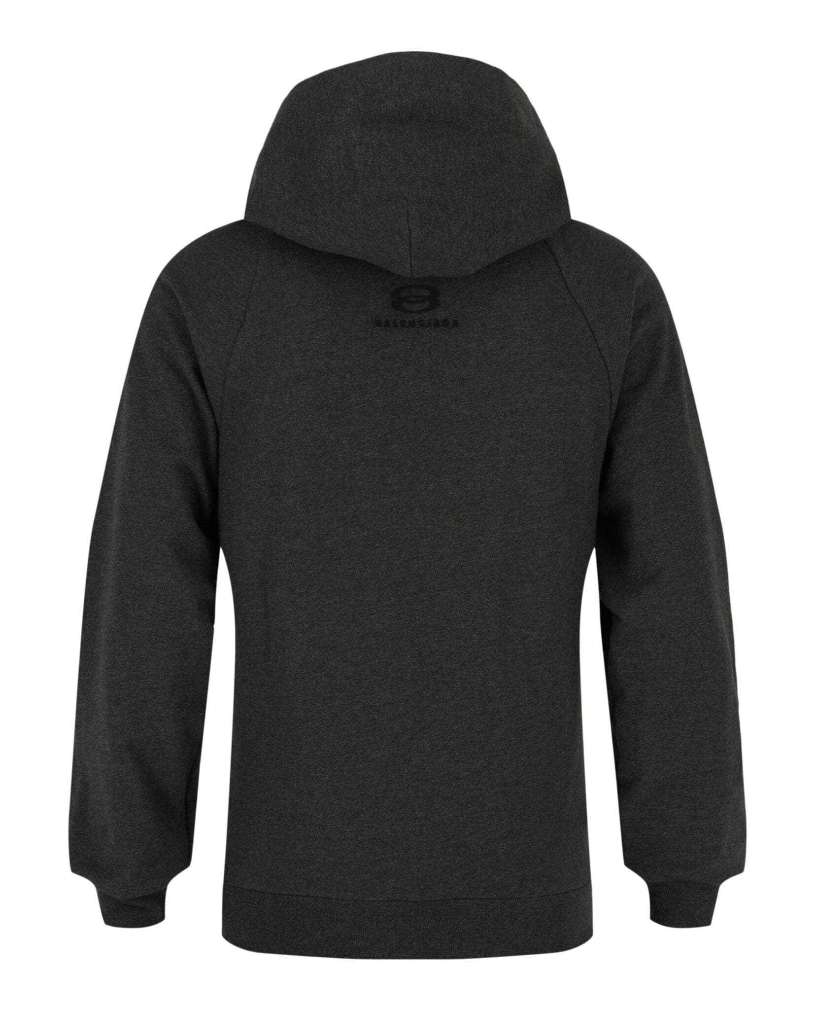Balenciaga Mens Embroidered Logo Zip-Up Hoodie