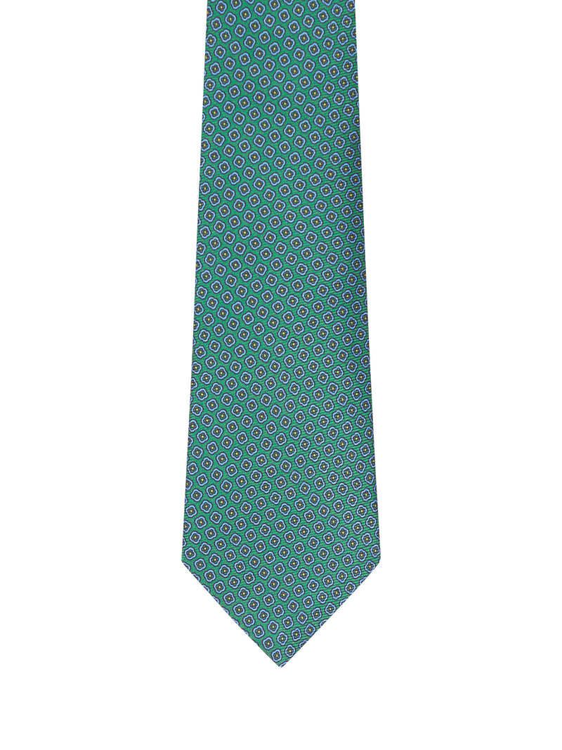 Kiton Men Fabric Tie With Micro Geometric Pattern
