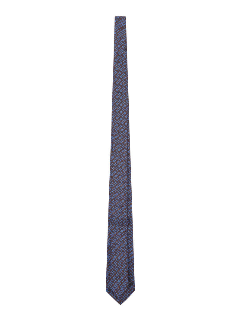 Kiton Kiton Men Fabric Tie With Micro Geometric Pattern