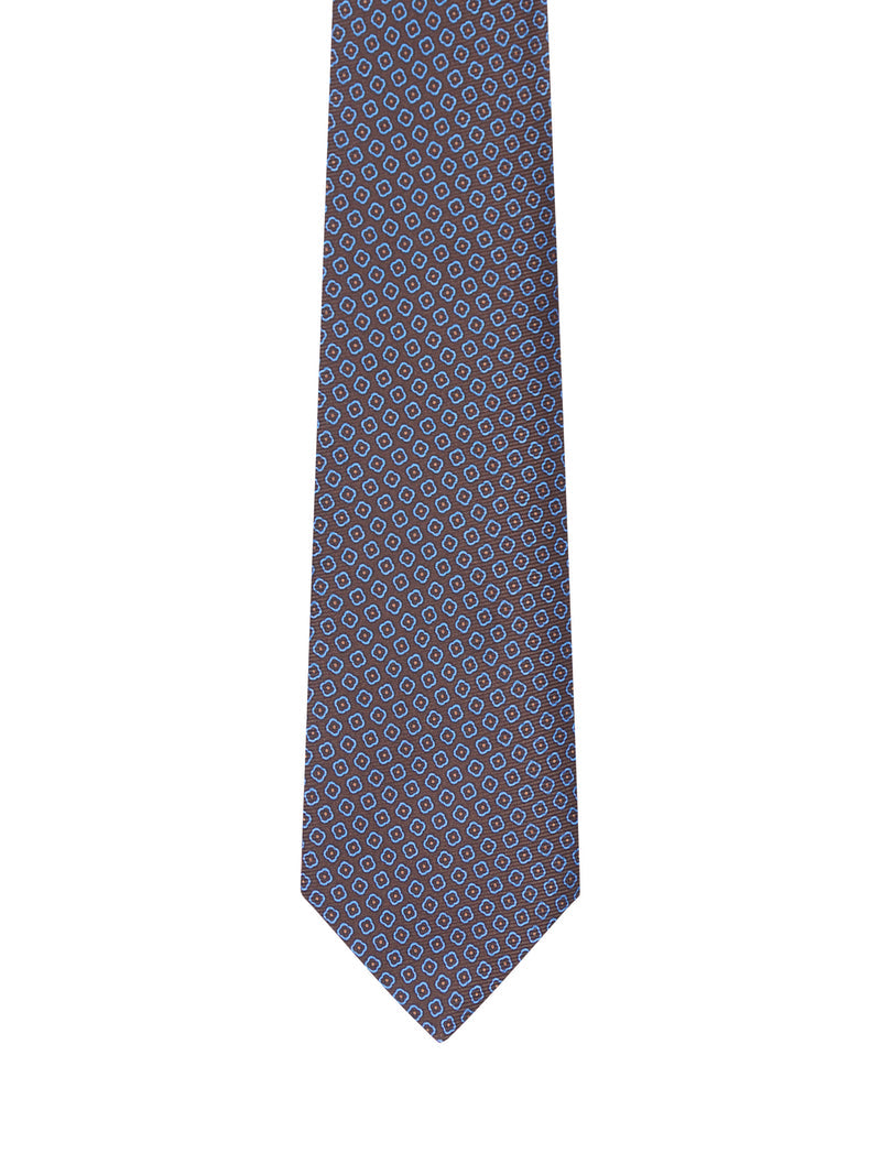 Kiton Kiton Men Fabric Tie With Micro Geometric Pattern