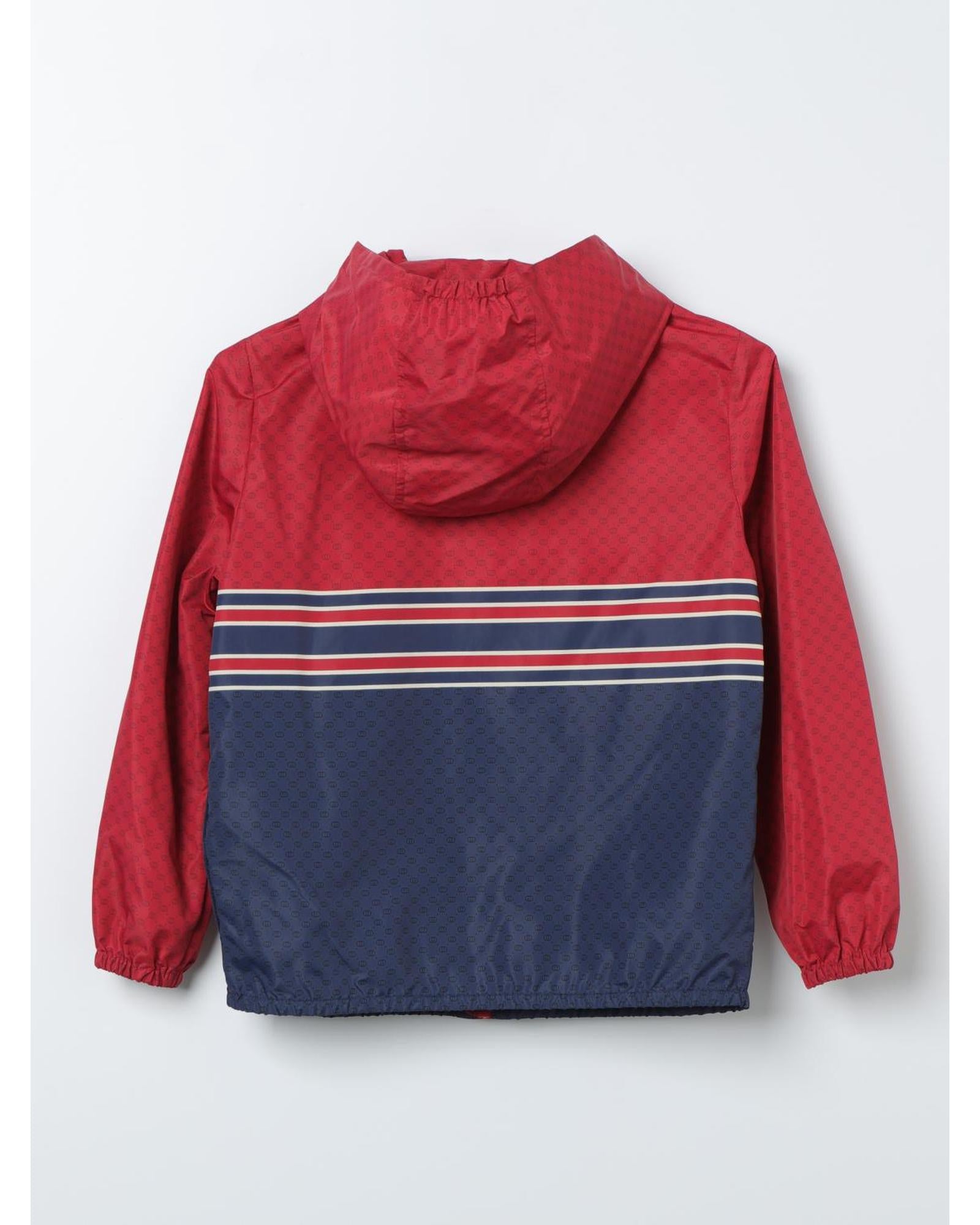Gucci Kids Hooded Jacket Water Resistant Blue