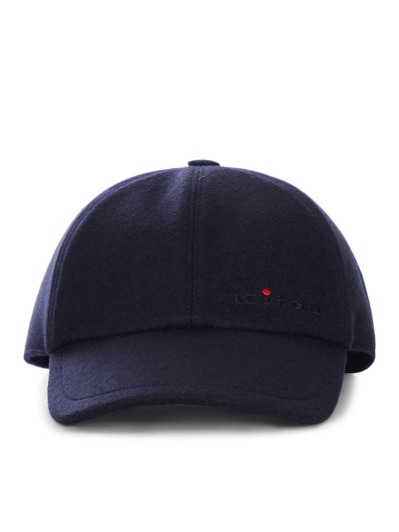 Kiton Kiton Men Cashmere Baseball Cap With Embroidered Logo