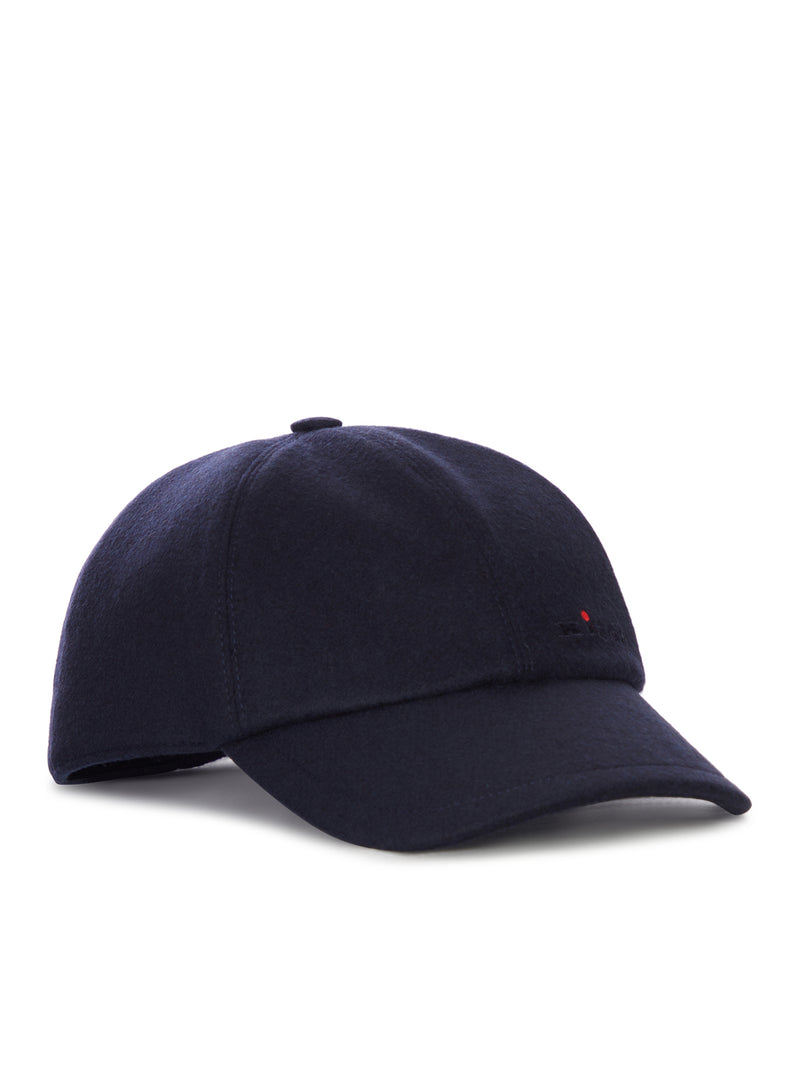 Kiton Kiton Men Cashmere Baseball Cap With Embroidered Logo