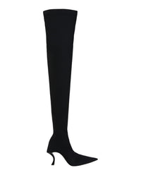 Balenciaga Womens Hourglass Over-The-Knee Boots