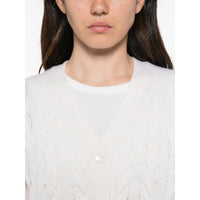 Max Mara Studio Max Mara Studio White Knitwear - Cardigans Women