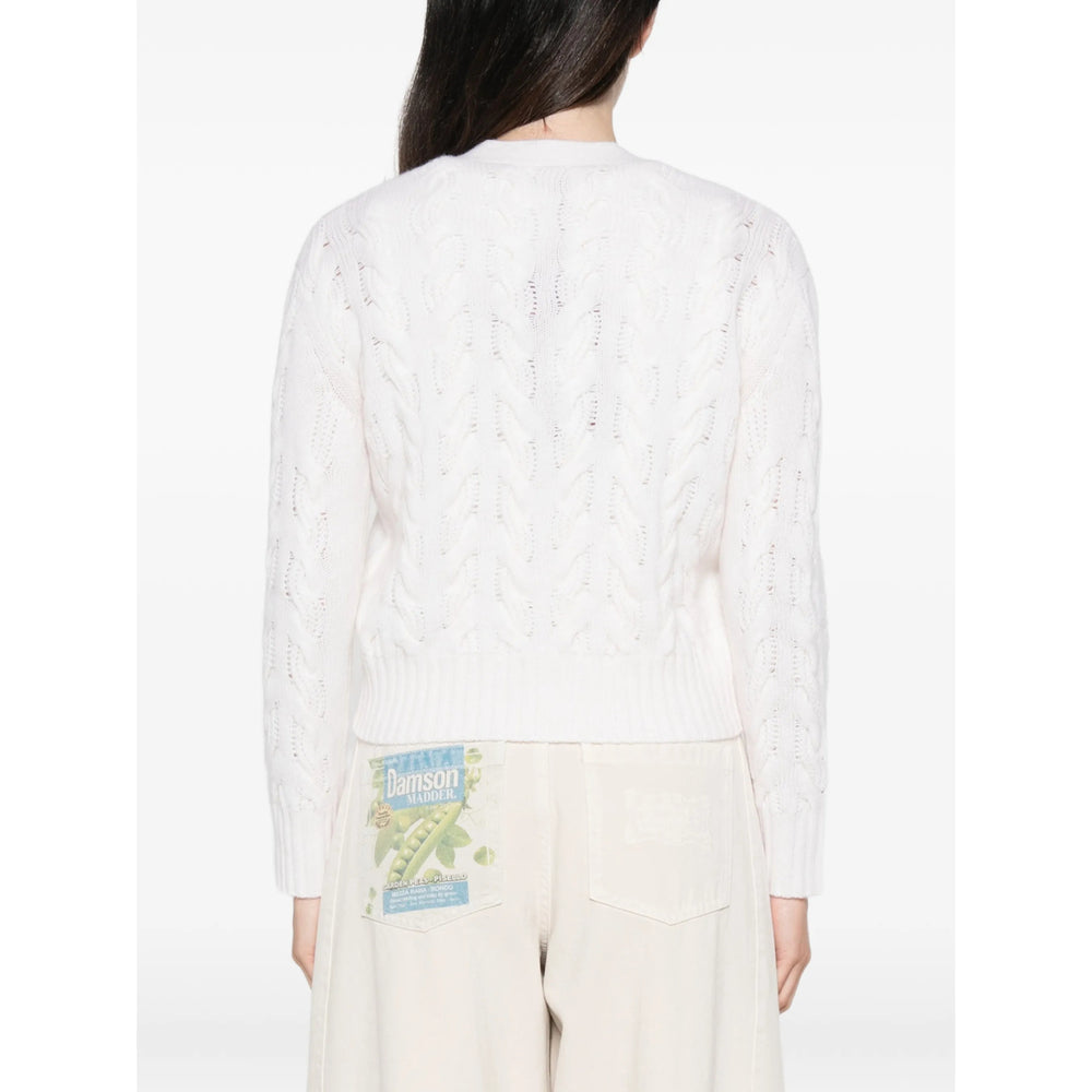 Max Mara Studio Max Mara Studio White Knitwear - Cardigans Women