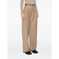 Max Mara Studio Neutrals Trousers - Palazzo Pants Women