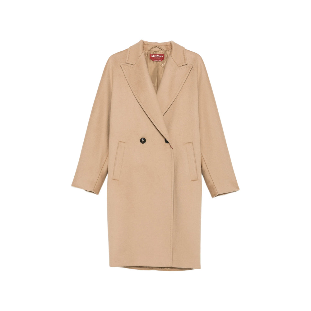 Max Mara Studio Neutrals Coats - Double Breasted & Peacoats Women