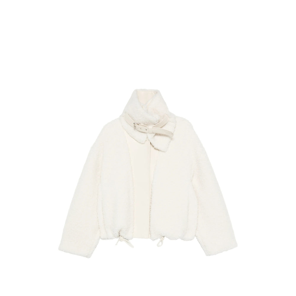 Sportmax Sportmax White Jackets - Faux Fur & Shearling Jackets Women