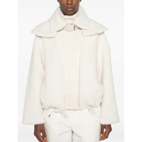 Sportmax Sportmax White Jackets - Faux Fur & Shearling Jackets Women