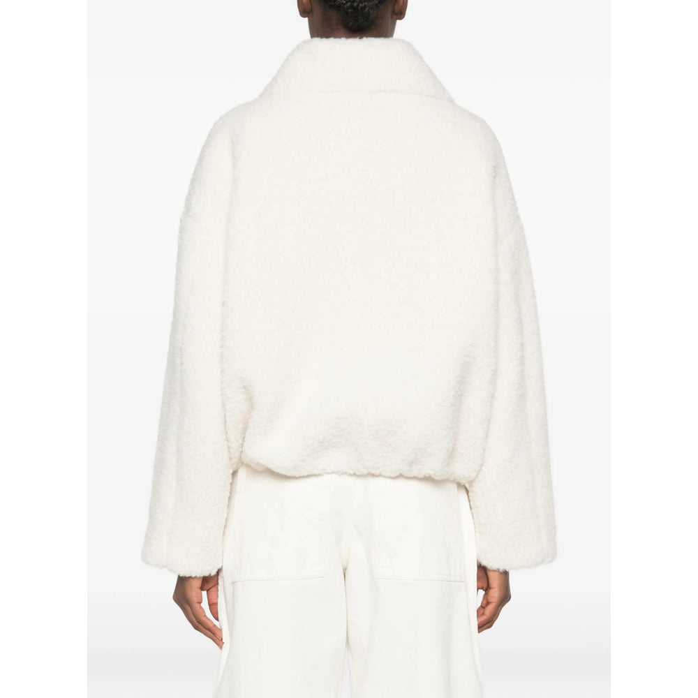 Sportmax Sportmax White Jackets - Faux Fur & Shearling Jackets Women