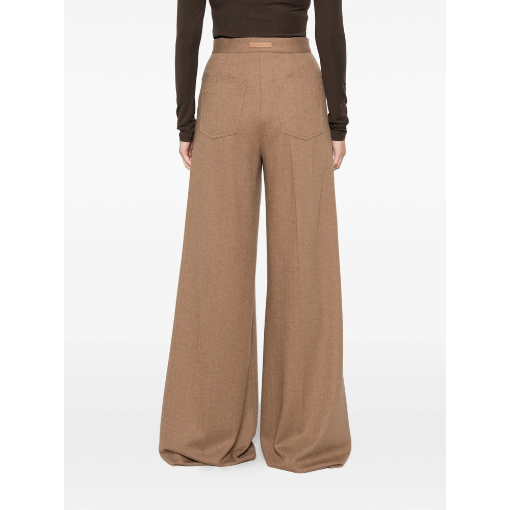Max Mara Brown Trousers - Palazzo Pants Women