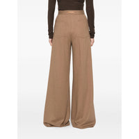 Max Mara Brown Trousers - Palazzo Pants Women