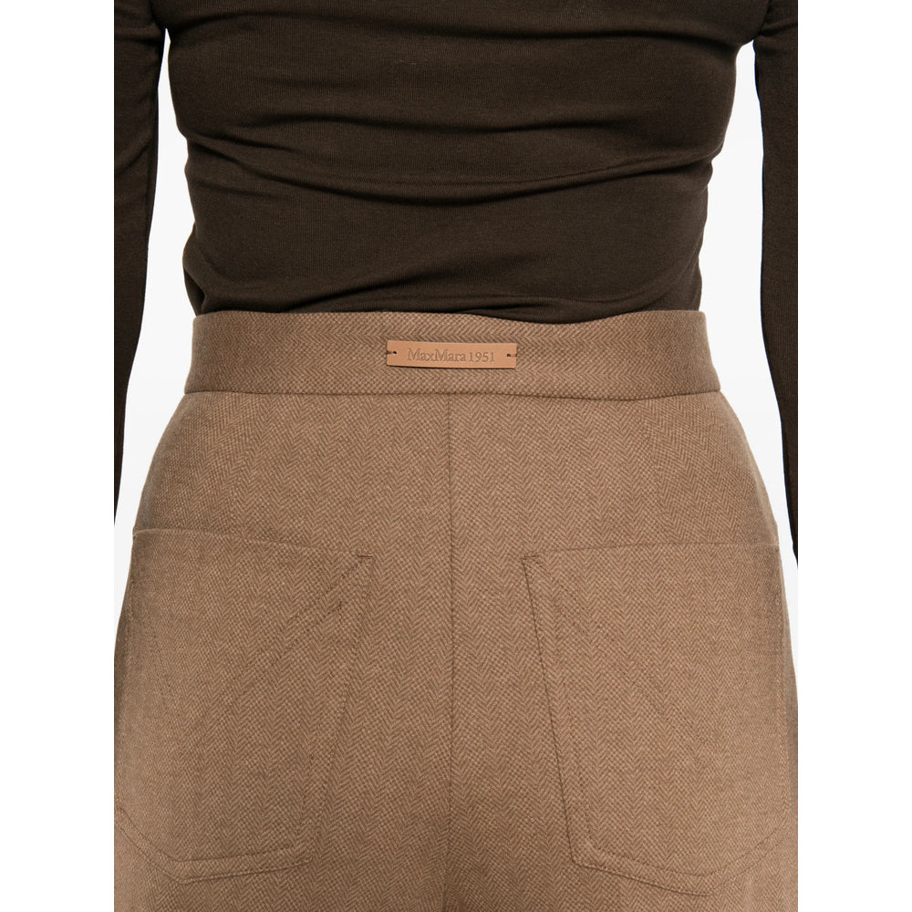 Max Mara Brown Trousers - Palazzo Pants Women