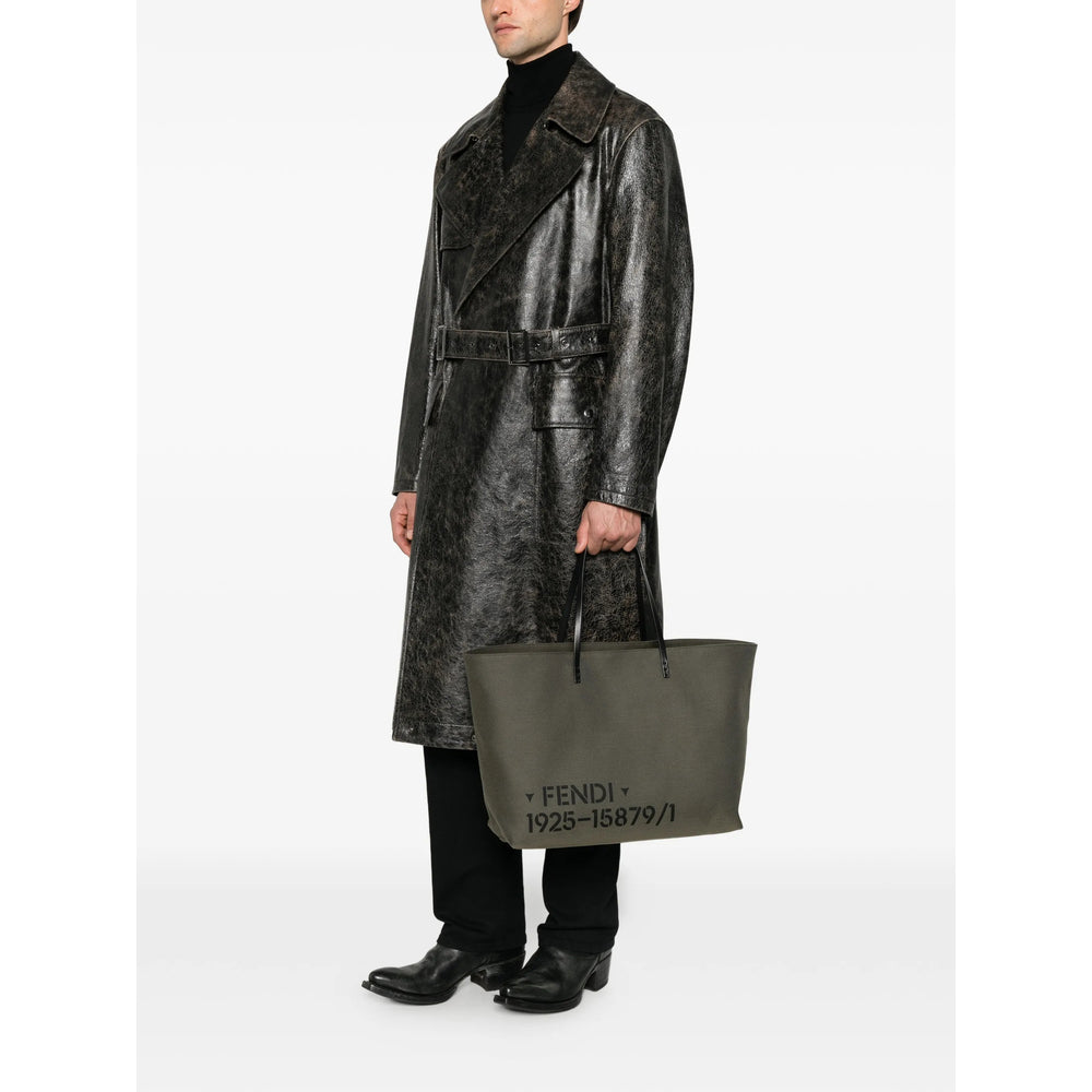 Fendi Grey Tote Bags Men