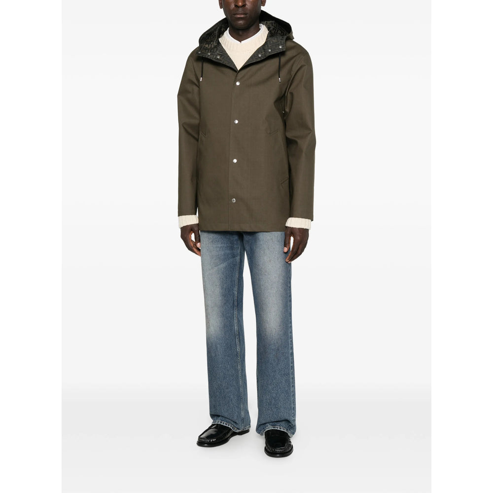 Fendi Green Coats - Parkas Men