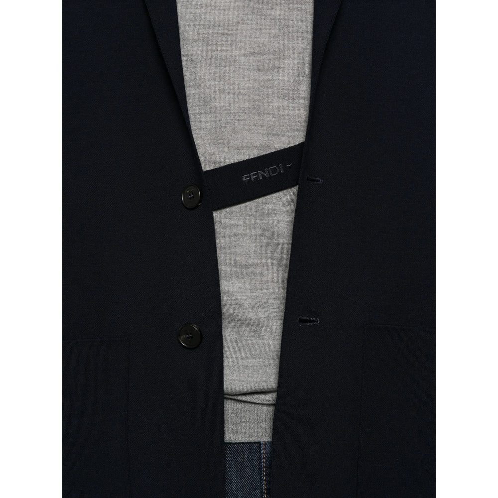Fendi Blue Jackets - Blazers Men
