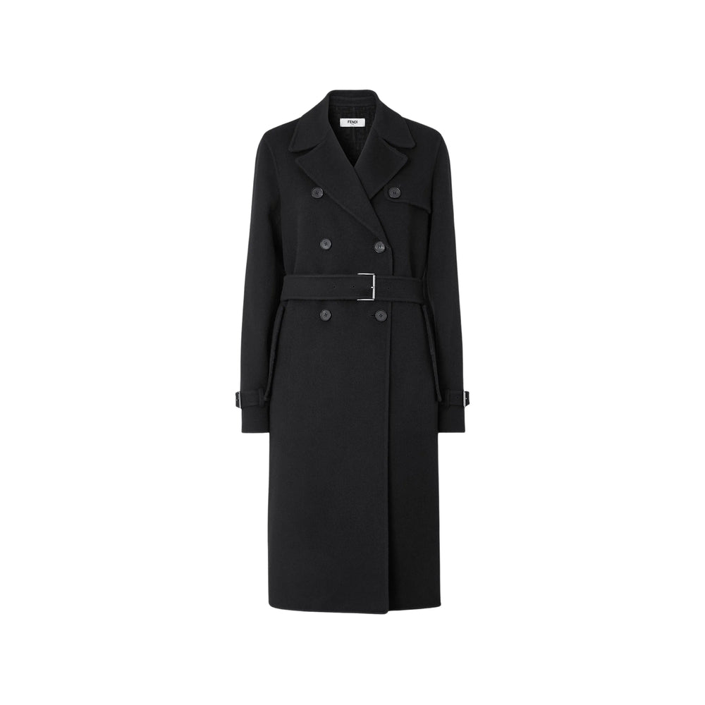 Fendi Black Coats - Double Breasted & Peacoats Women