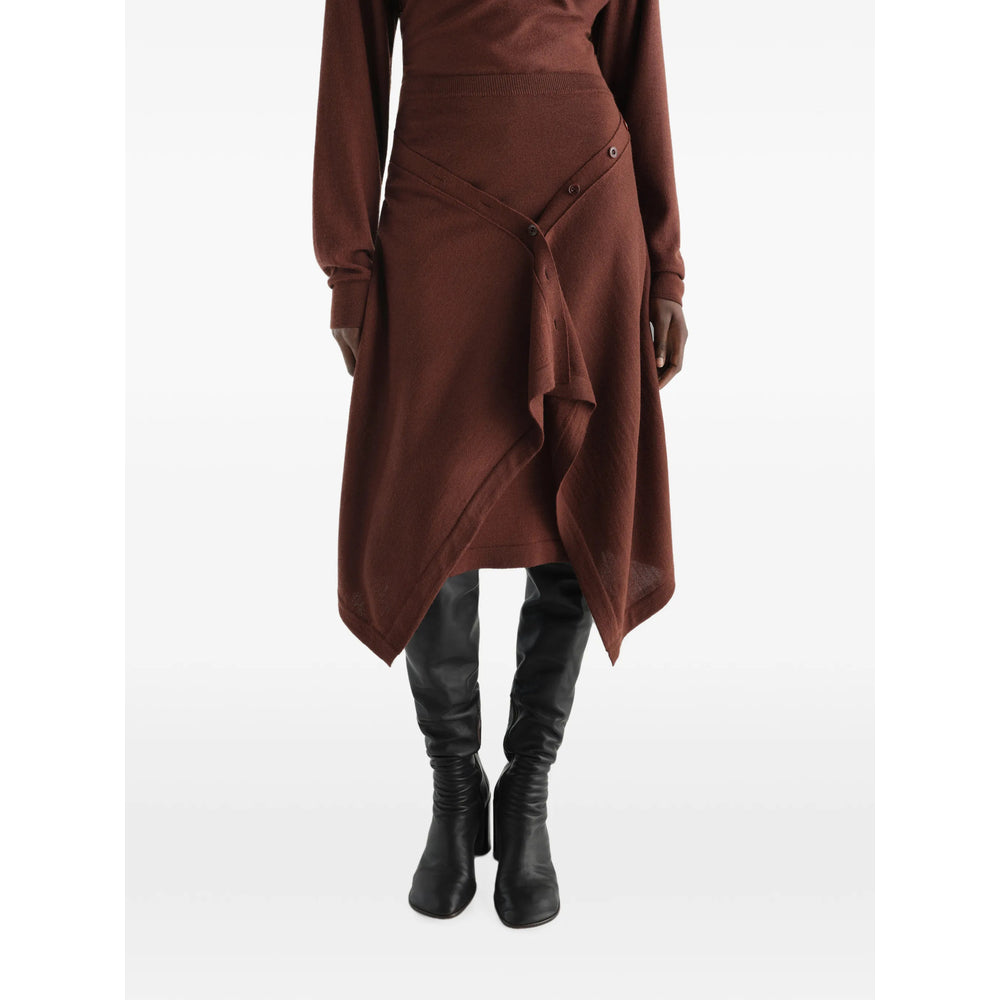Lemaire Brown Skirts - Asymmetric & Draped Skirts Women