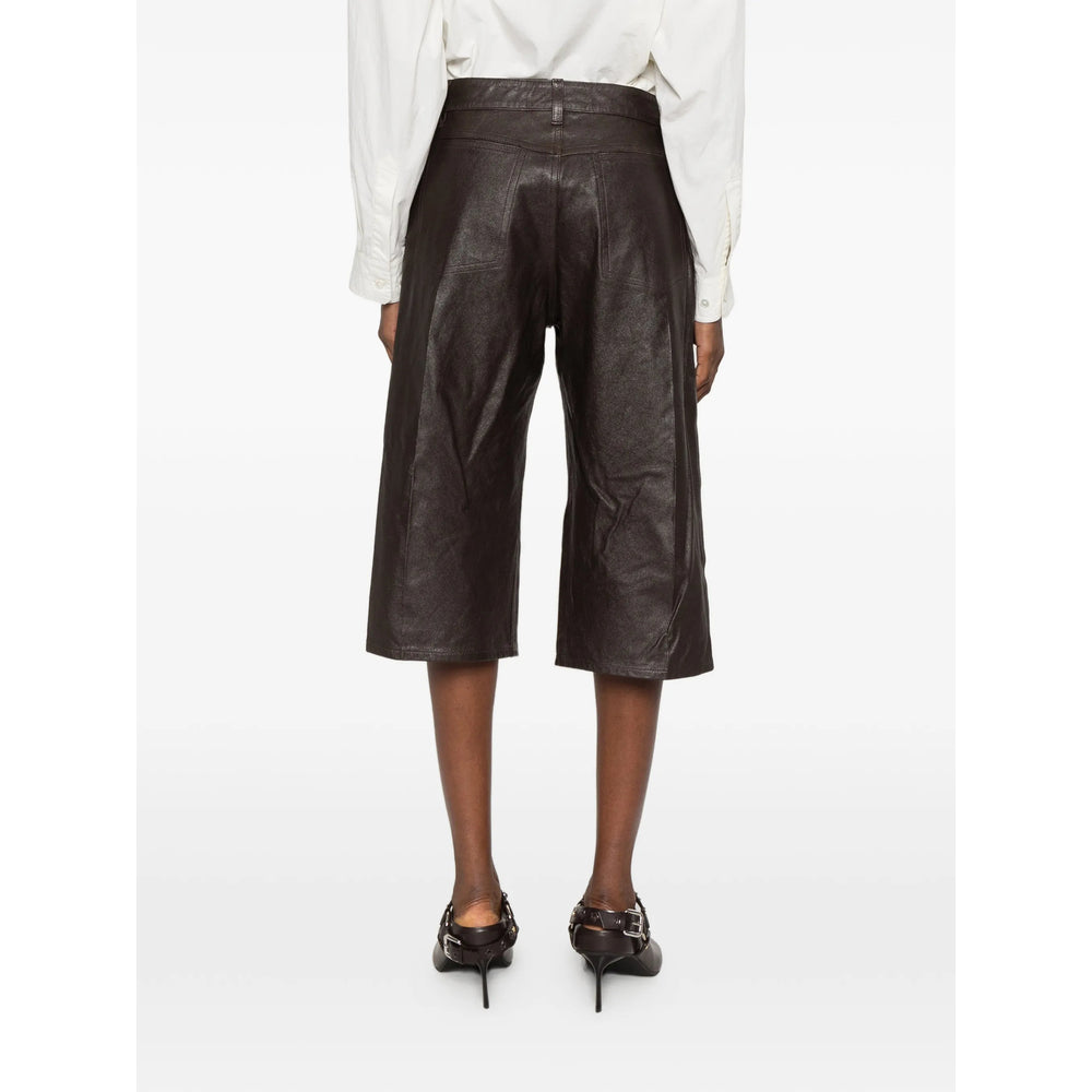 Lemaire Brown Shorts - Leather & Faux Leather Shorts Women