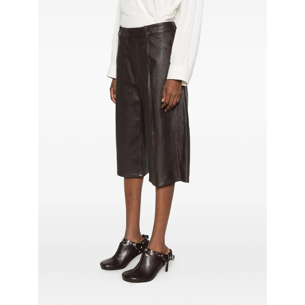 Lemaire Brown Shorts - Leather & Faux Leather Shorts Women