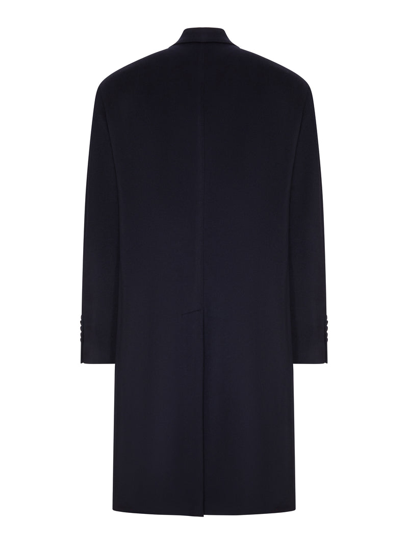 Tagliatore Men Double-Breasted Cloth Coat With Peak Lapel