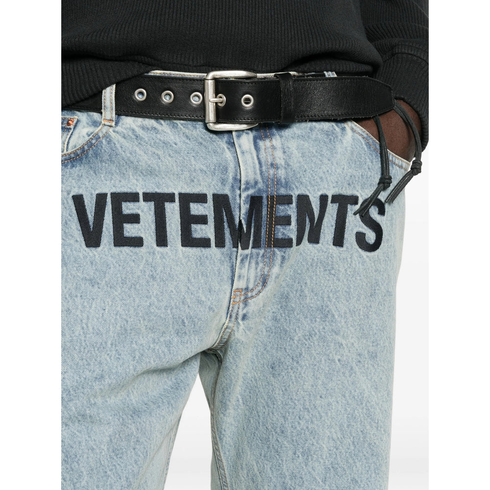 Vetements Blue Denim - Loose-Fit Jeans Men