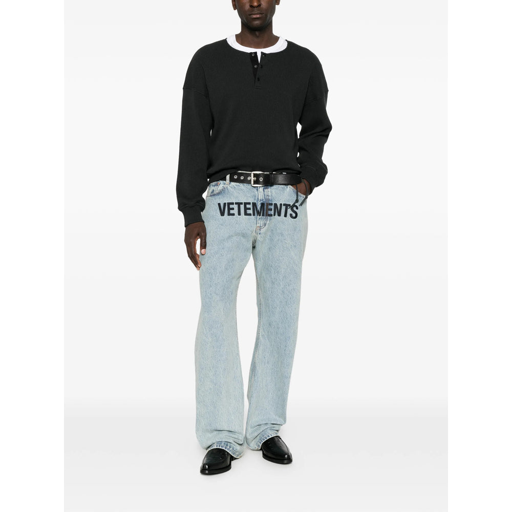 Vetements Blue Denim - Loose-Fit Jeans Men