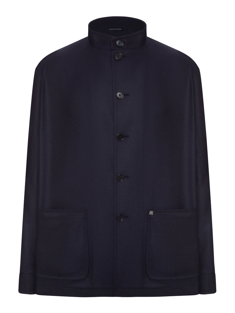 Tagliatore Tagliatore Men Wool Blouson With Mandarin Collar
