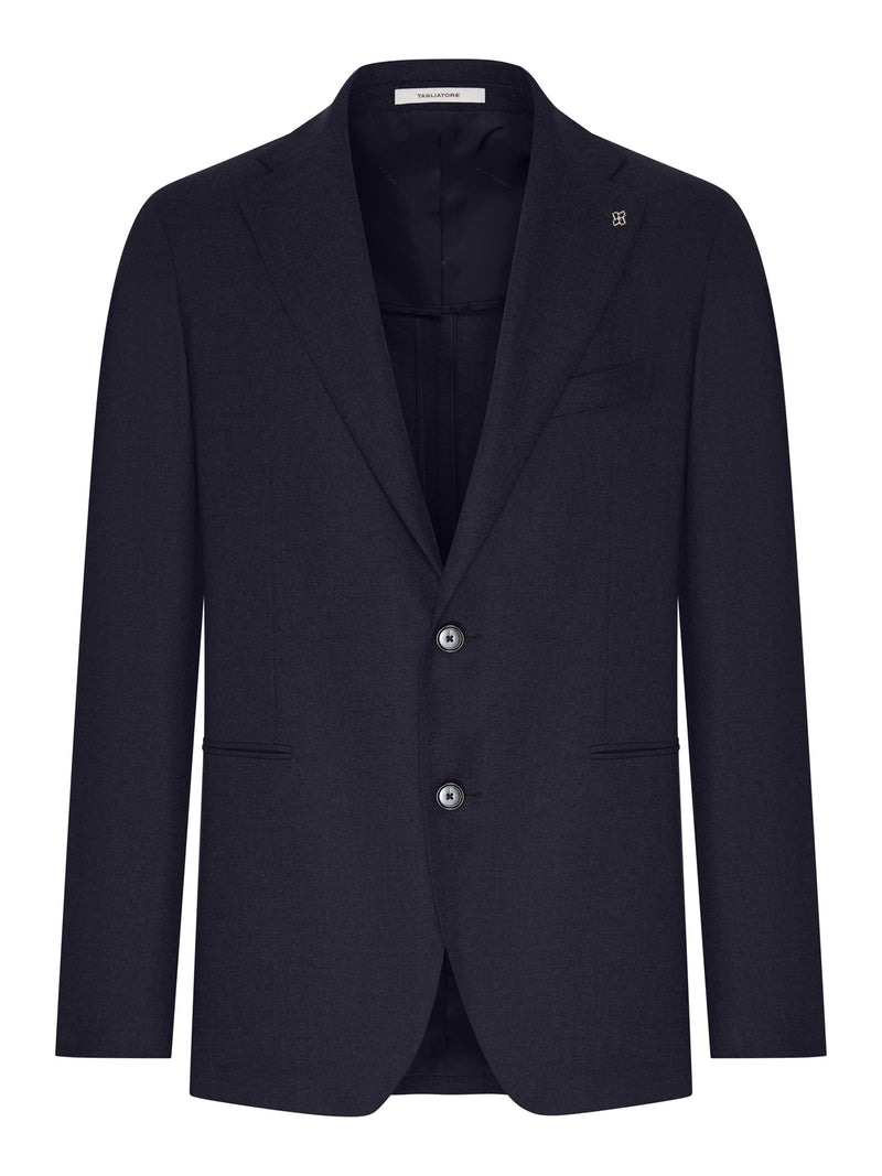 Tagliatore Men Single-Breasted Wool And Cashmere Blend Jacket
