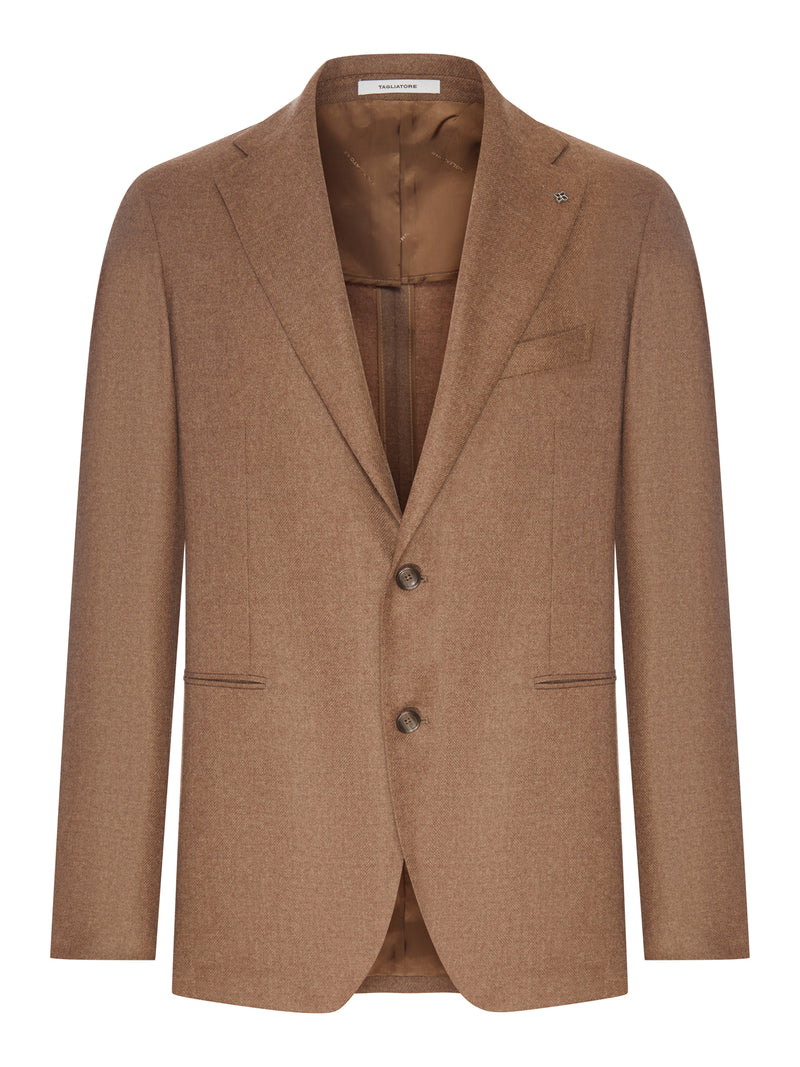 Tagliatore Men Single-Breasted Wool And Cashmere Blend Jacket